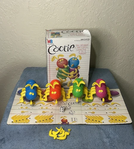 Vtg 1986 Milton Bradley Cootie Board Game Complete Preschool Classic Spare Parts