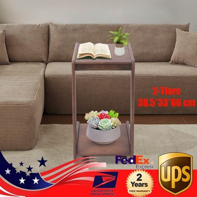 C-Shape Mobile Snack End Side Sofa Laptop Table w/ Drawer & Lockable Wheels