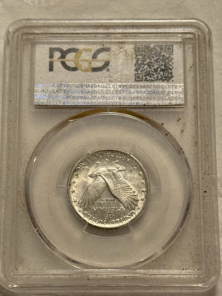 1920 Standing Liberty Quarter PCGS MS62 Brilliant Luster Early Silver Type Coin - Image 4 of 4