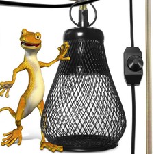 Reptile Anti-Scald Lampshade, Reptile Heat Lamp Mesh Cage Lampshade Cover Pip...