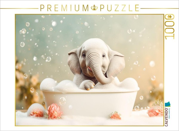 Calvendo Puzzle ... In The Bathtub | 1000 Pieces, Finished Size 25.2 × 18.9 In (-image