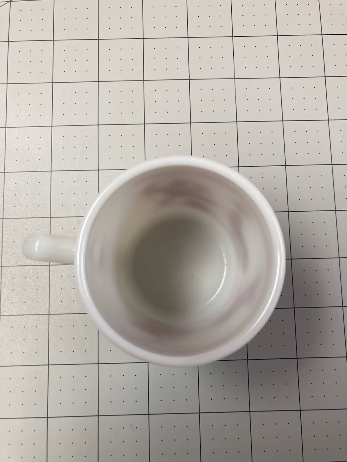 Hazel-Atlas Glass Co. Milk Glass Child’s Cup w/red & white circus design, 1930’s