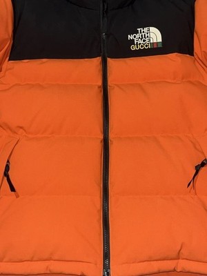 GUCCI x THE NORTH FACE SUPERB PUFFER JACKET SIZE L Matt Orange BNWT RRP £2250