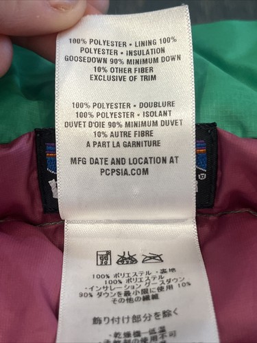 EUC!! Patagonia Daunen Pullover Weste Damen XL grün Puffer Vest - Bild 10 von 11