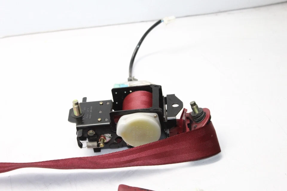 NISSAN 300ZX Z32 1990-1993 CINTURONES DE SEGURIDAD DELANTEROS IZQUIERDO Y DERECHO ROJO OEM PUERTA H0592 Foto 2 de 4