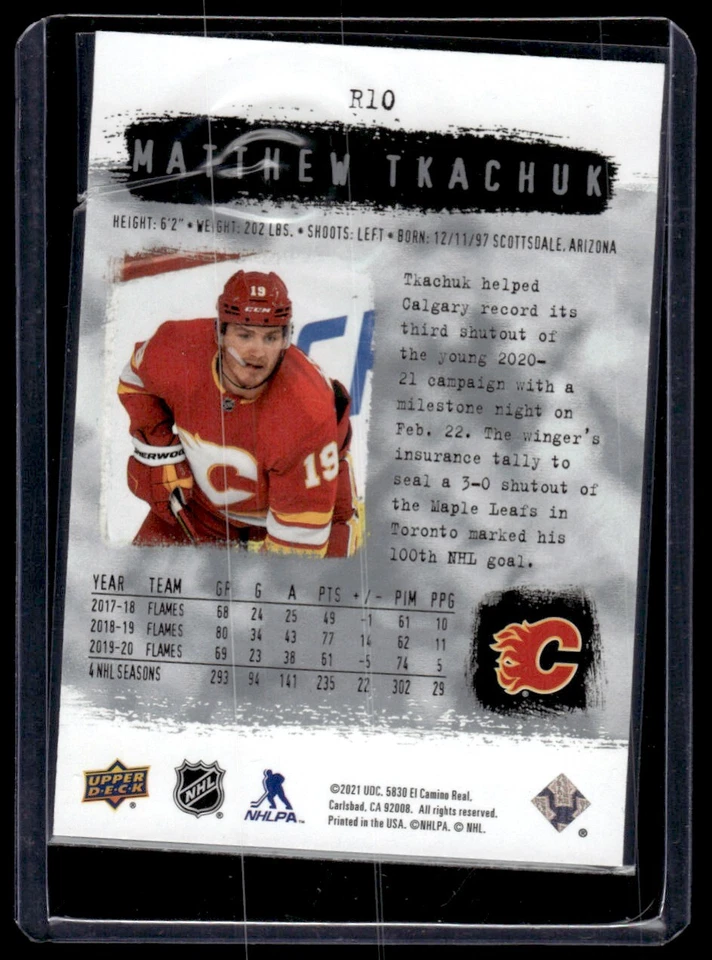 2020-21 SP Authentic Retro Matthew Tkachuk #R10 Calgary Flames - Image 2 of 2