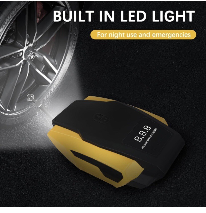 ZEEJORY Car Tyre Inflator Air Compressor, Portable 12V DC Digital Car