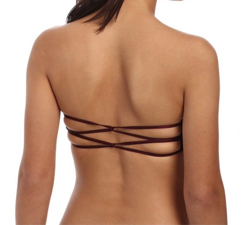 Free People Essential Lace Bandeau Merlot Sz. XS NWT - Picture 3 of 4