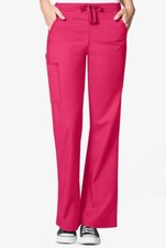 NWT Woman's Wonderwink Wonderflex 5308 Hot Pink Size S Crace Gargo Pants Scrubs