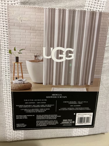 Ugg Ardelia Shower Curtain 72”X72” Seal NEW - Picture 7 of 8
