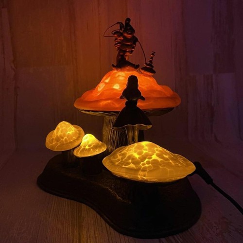 Disney Alice in Wonderland Interior Room Lamp The Caterpillar Mushroom Rare D