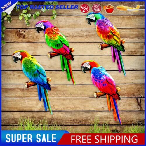 Metal Tropical Wall Art Decor Creative Hanging Parrot Statue Cool for Home Decor - Picture 1 of 23