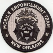NEW ORLEANS LOUISIANA MOBILE ENFORCEMENT TEAM MET POLICE PATCH