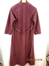 KAYSER SZ P/S Dacron VTG Made USA Old Rose Pink Lace Bathrobe Pajamas Gown