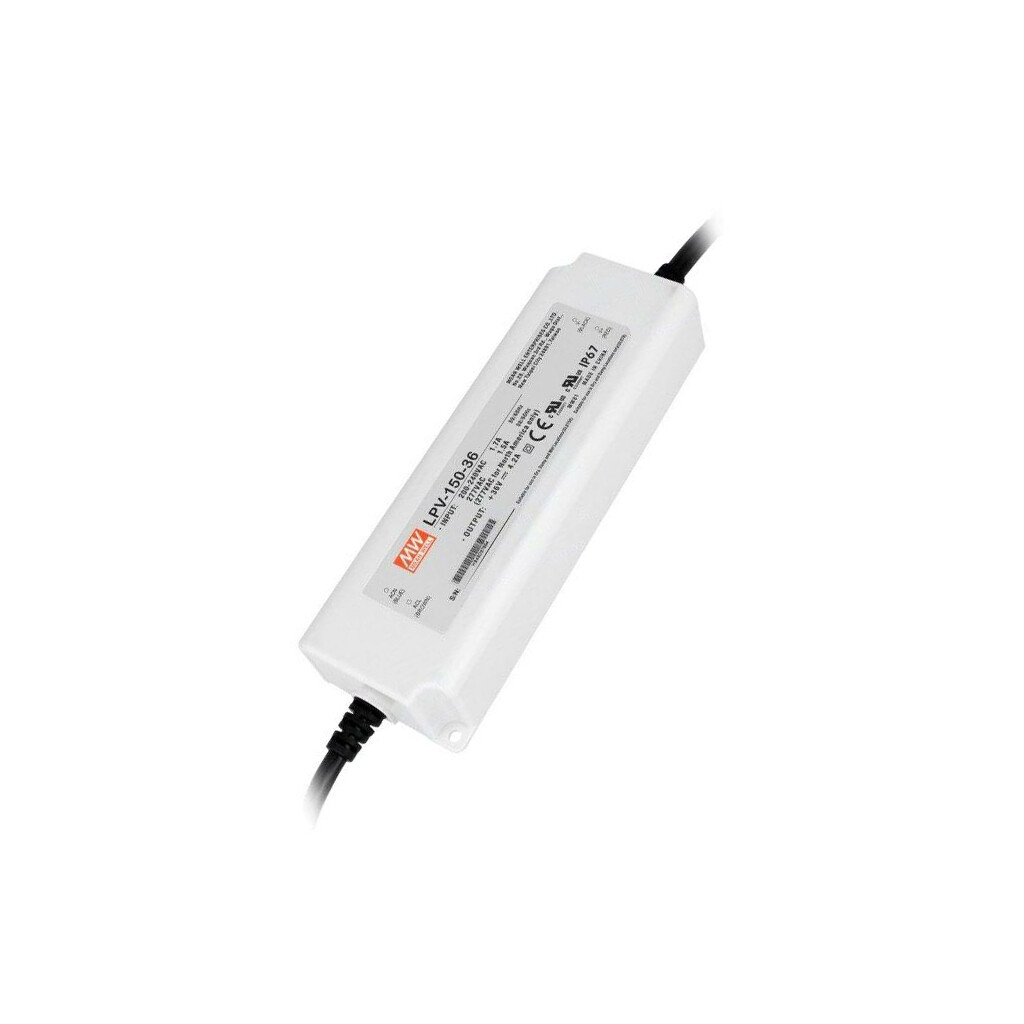 LED Trafo Netzteil 36W 1A 36V wasserfest MEAN WELL (LPV-35-36) IP67 Meanwell | von mec-light