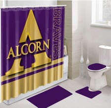 Alcorn State University Shower Curtain 72  X 72  New Hooks Included