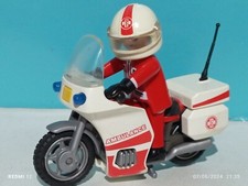 PLAYMOBIL FIGUR SANITÄTER FAHRER RETTUNG KRANKENSCHWESTER DOCTOR MOTORRAD REF...