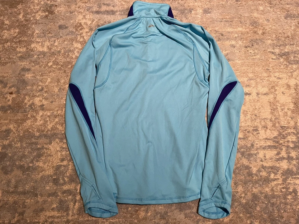 Pullover Brooks Equilibrium Tech para mujer media cremallera manga larga pequeño azul/azul Foto 4 de 4