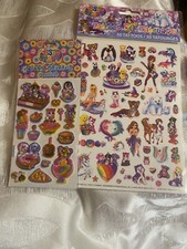 Lisa Frank Rainbow Puffy Glitter Sticker Pack Ice Cream  Temporary Tattoos