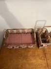 2 Serving Baskets Tray with Handles and Cutlery Compartment Bottle Carry — photo 2
