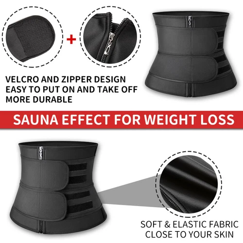 Women's Sports & Fitness Sweat Waist Trainer Body Shaper Tummy Control Belt Gym - Picture 10 of 24