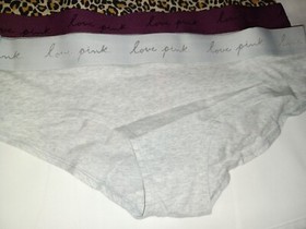 Victoria Secret PINK 5 Pack Panty Lot Women's L XL XXL NEW Bikini Hipster Cotton