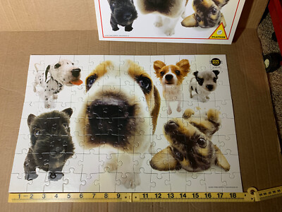 Umekichi ドッグ puzzle レトロ 希少 レア dog 日本製 廃盤 Vintage PIATNIK Hana Deka Club ~ Dogs 100 Piece Jigsaw Puzzle 2004