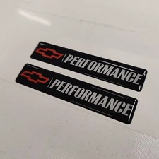 Chevy Performance 3D Domed Badge Emblem Decals 2pcs / Sticker Resin Set