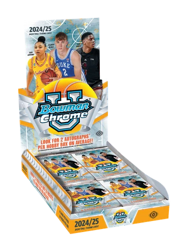 2024-25 Bowman University U Chrome HOBBY BOX (2 AUTOS) Basketball Brand New