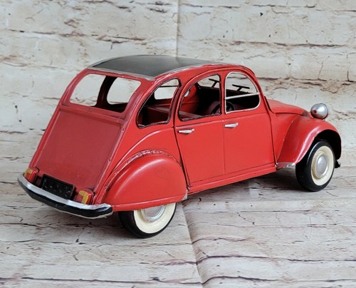 Coche Decorativo De Colección Citroën 2CV De Diecast Vintage 1950 Color ROJO - Imagen 4 de 6