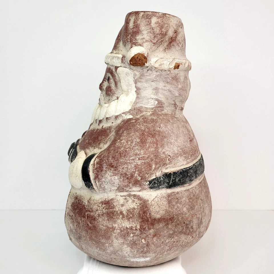 Candelabro de Navidad vintage terracota Santa Claus Chiminea 13" RARO Foto 2 de 4