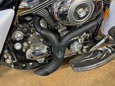 Wyatt Gatling Ground Pounder Exhaust System Black fits Harley Davidson
