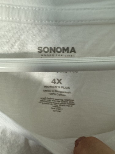Top donna nuovo manica corta di Sonoma taglia 4X bianco - Foto 2 di 2