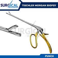 Tischler-Morgan Biopsy Forceps 3mmx7mm Bite 25cm Gold Handle Gynecology Surgical