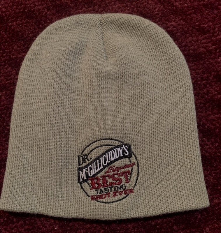 DR MCGILLICUDDY's Liqueur BEST TASTING SHOT EVER Gray Beanie/Stocking Hat - NEW!