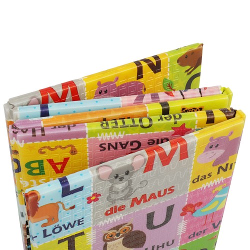 Doppelseitig faltbare XPE-Schaumstoff 180x200 Alphabet Deutsches Dorf Humbi - Bild 7 von 11