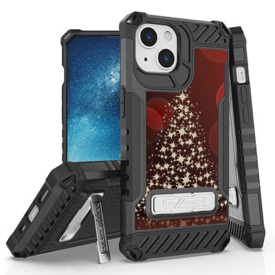 Tri Shield Rugged Cover Designed For Apple iPhone 13 6.1''Case Red Xmas Tree