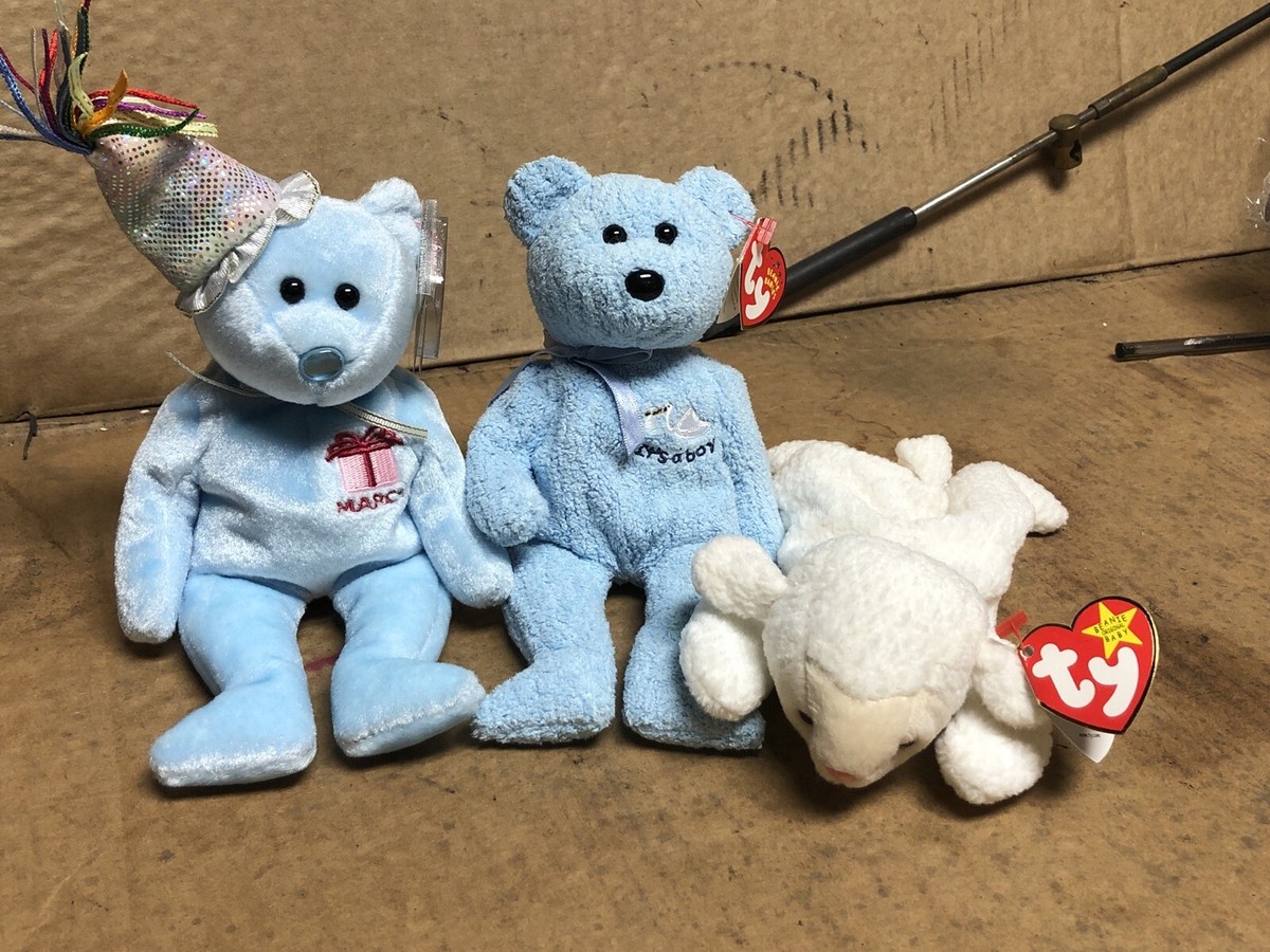 Ty Beanie Baby Happy Birthday March, Baby Boy, and Fleece #22