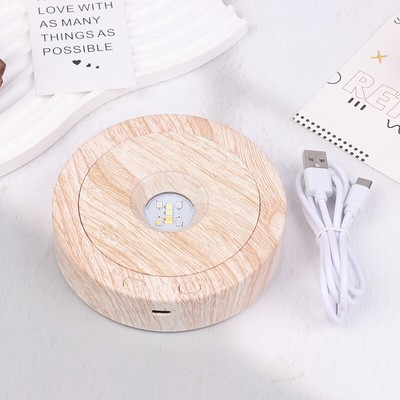 Rotating Display Stand For Crystal Glass Art Speed Adjustable Revolving Platf Y4