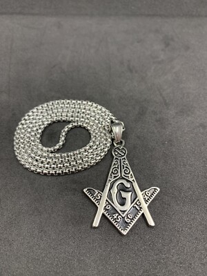FREIMAURER FREIMAURER G ANHÄNGER HALSKETTE MOTIV KETTE CHARM UNISEX