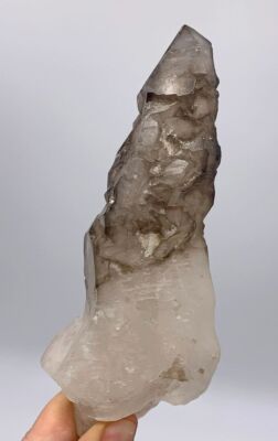 Smoky Quartz Jacare Quartz Crystal with Enhydro, Recrystallized (SMQ72)