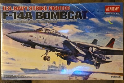 Academy 1/48 F-14A US NAVY Bombcat Strike Fighter Jet Hobby Model KIT 12206 NIB