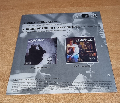 JAY-Z Girls girls girl + Heart of the city RARE SPAIN PROMO CD