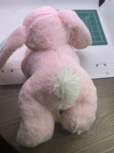 Dan Dee coniglietto pasquale rosa pois orecchie piedi 13" peluche nuovo - Foto 3 di 8