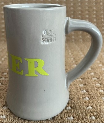 2 x Trumer Pils Bier Steinzeug Krug Becher Lager Pils Barware 0,3L in sehr gutem Zustand