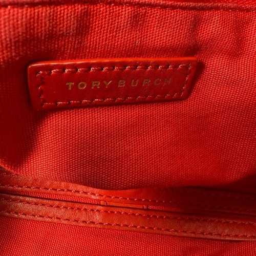 Sac fourre-tout Tory Burch en cuir rouge authentique couleur rare sac à bandoulière - Photo 12/13