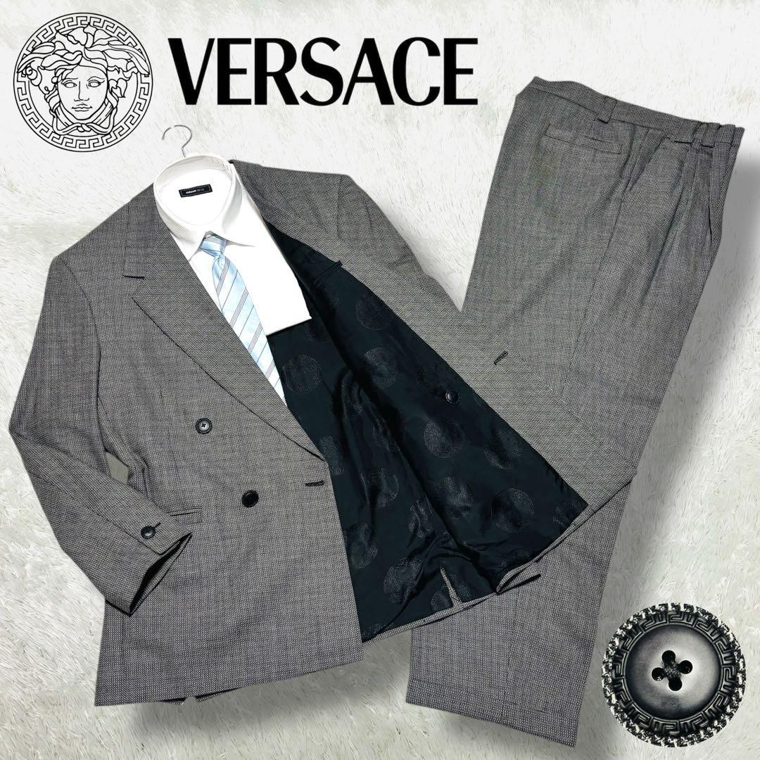 Rare Good Condition VERSACE Setup Double Suit Gra… - image 1