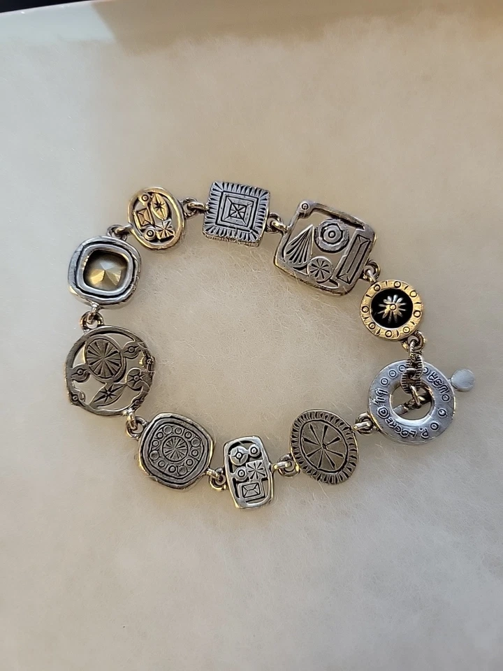Patricia Locke Women's Silver Plated Bracelet with Swarovski Crystals 8" - Image 3 of 4