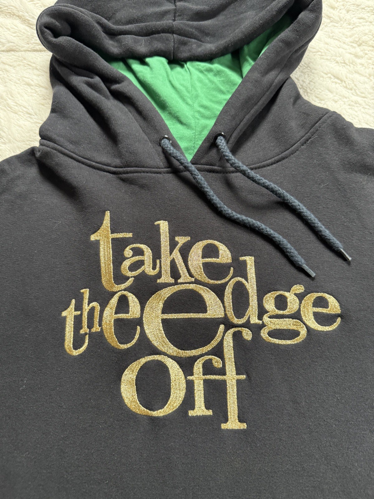 Benson & Hedges Cigarette Take the Edge Off Pullover Hoodie Mens XL Black NWOT