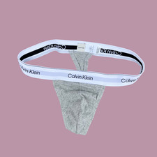 Image of Calvin Klein CK men heather GREY Icon cotton G-string thong underwear S M L XL